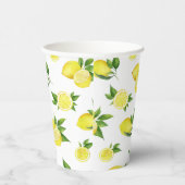 Citroen Baby shower Leuke Waterverf Citrus Pattern Papieren Bekers (Rechts)