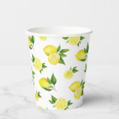 Citroen Baby shower Leuke Waterverf Citrus Pattern Papieren Bekers (Voorkant)
