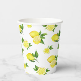Citroen Baby shower Leuke Waterverf Citrus Pattern Papieren Bekers