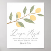 Citroen Baby shower Luier Raffle Teken Poster (Voorkant)