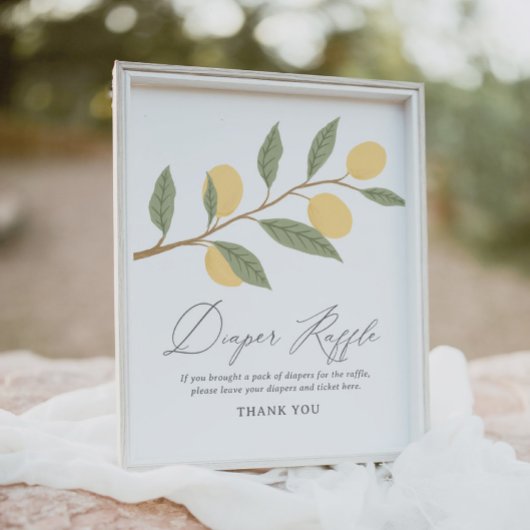 Citroen Baby shower Luier Raffle Teken Poster