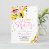 Citroen Baby shower Mama's Main Squeeze Baby showe Kaart (Staand voorkant)