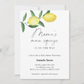 Citroen Baby Shower Mama's Main Squeeze Uitnodigin Kaart (Voorkant)