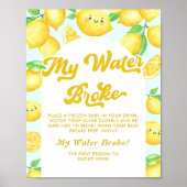 Citroen Baby shower Mijn Water Broke Game Poster (Voorkant)