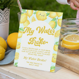 Citroen Baby shower Mijn Water Broke Game Reclamebord Met Voetstuk