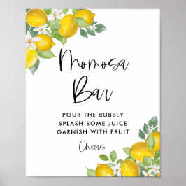 Citroen Baby Shower Momosa Bar Bord Poster