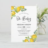 Citroen Baby Shower Oh Baby Shower Uitnodiging (Staand voorkant)