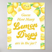 Citroen Baby shower Raad eens hoeveel citroen er v Poster (Voorkant)