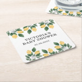 Citroen Baby shower Snoep Kartonnen Onderzetters (Schuin)