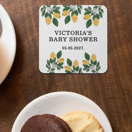 Citroen Baby shower Snoep Kartonnen Onderzetters