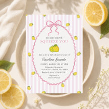 Citroen Baby Shower Strepen Uitnodiging