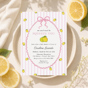 Citroen Baby Shower Strepen Uitnodiging