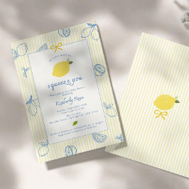 Citroen Baby Shower Uitnodiging: Handgetekende Cit Kaart
