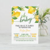 Citroen Baby shower Uitnodiging - Oh Baby (Staand voorkant)