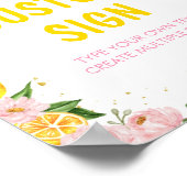 Citroen Baby shower Verjaardagsfeesttafel Teken Poster (Hoek)