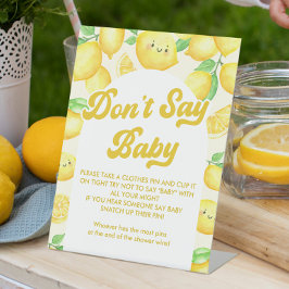 Citroen Baby shower Zeg geen Baby Spel Reclamebord Met Voetstuk