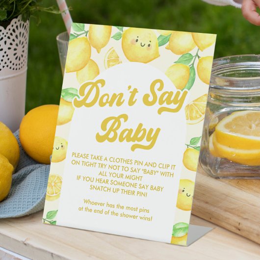 Citroen Baby shower Zeg geen Baby Spel Reclamebord Met Voetstuk
