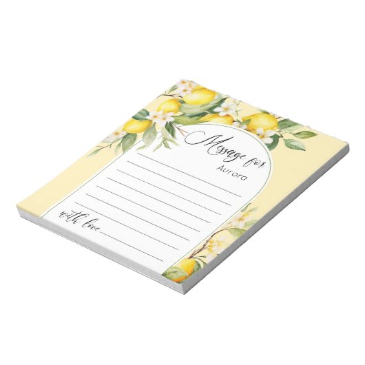 Citroen belangrijkste knijpen verjaardag tijd caps notitieblok (Linkerzijde)