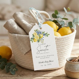 Citroen Blauwe Citrusvrucht Zomer Baby Shower Cadeaulabel
