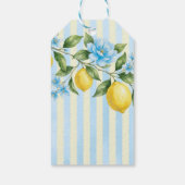 Citroen Blauwe Main Squeeze Bruiloftsfeest Cadeaulabel (Achterkant)