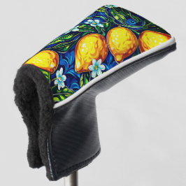 Citroen & Blauwe Majolica Print Putterhoes Golfheadcover