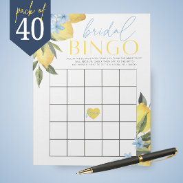 Citroen Bloem Cadeau Bingo Bruiloft Spelpakket Notitieblok