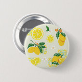 Citroen Bloem Ronde Button 5,7 Cm (Voorkant /achterkant)