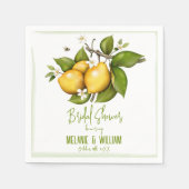 Citroen Bloemen Botanisch Servet (Voorkant)