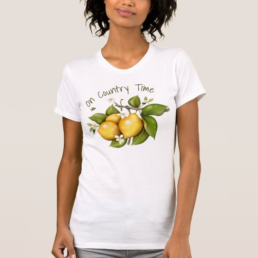 Citroen Bloemen Botanisch T-shirt (Voorkant)