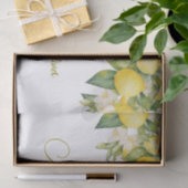 Citroen Bloemen Citrus Modern Persoonlijk Ontwerp Tissuepapier (Geschenk)