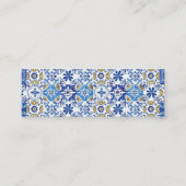 Citroen Bloemen Groen Bruiloft Website Kaart Mini Mini Visitekaartje (Achterkant)