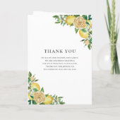 Citroen Bloemen Groen Mozaïek Geometrische Bruilof Programma (Achterkant)