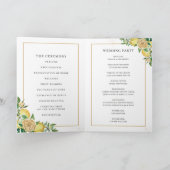 Citroen Bloemen Groen Mozaïek Geometrische Bruilof Programma (Binnen)