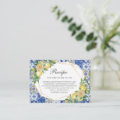 Citroen Bloemen Groen Vrijgezellenfeest Breng Rece Informatiekaartje (Staand voorkant)