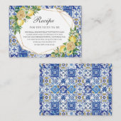 Citroen Bloemen Groen Vrijgezellenfeest Breng Rece Informatiekaartje (Voorkant / Achterkant)