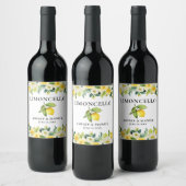 Citroen Bloemen Limoncello Bruiloft Fles Label Wijn Etiket (Flessen)