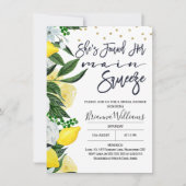 Citroen Bloemen Main Squeeze Bruids Douche Uitnodi Kaart (Voorkant)