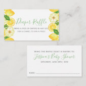 Citroen Bloemenkrans Citrus, Luier Raffle Ticket Informatiekaartje (Voorkant / Achterkant)