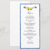 Citroen Bloemige Mediterrane Amalfi Bruiloft Menu (Voorkant / Achterkant)