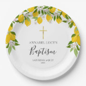 Citroen Bloesem Groene Doop Christening Papieren Bordje