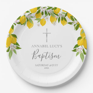 Citroen Bloesem Groene Doop Christening Papieren Bordje