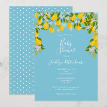 Citroen Bloesem Groene Waterverf Baby Shower