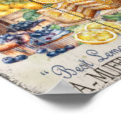 Citroen Blueberry Desserts Boerderij Keuken Poster (Hoek)