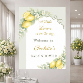Citroen boog salie groene boog welkom Baby Shower Poster