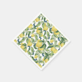 Citroen Botanische Blauwe Vlinders Servet (Hoek)