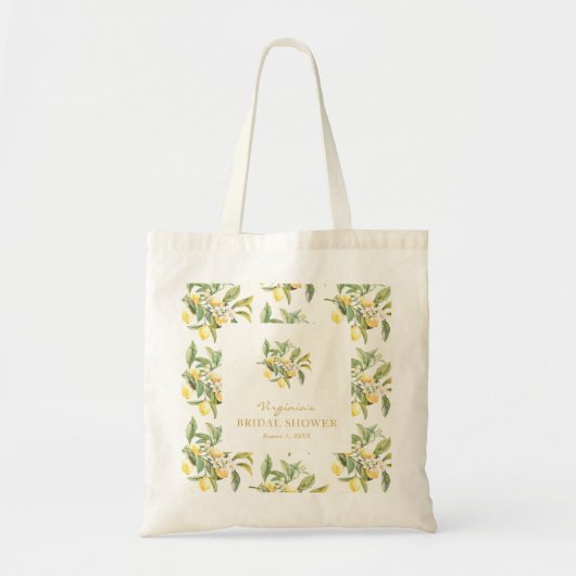 Citroen Botanische Boodschappentas Tote Bag (Voorkant)