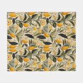 Citroen Botanische Grove Fleece Deken (Voorkant (Horizontaal))