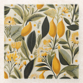 Citroen Botanische Grove Glazen Onderzetter