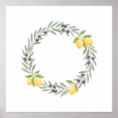 Citroen Botanische Krans Poster (Voorkant)