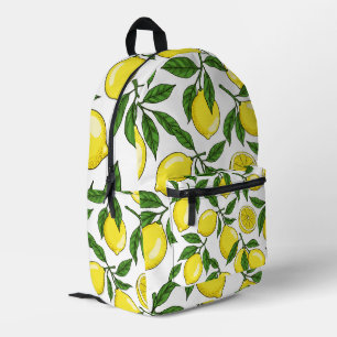 Citroen Botanische Naadloos – Hand getrokken Bedrukte Rugzak